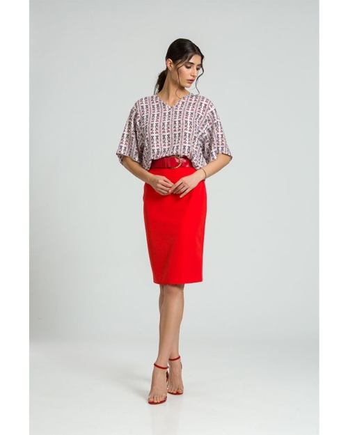 Bluza casual imprimata digital oversize DM185 - Img 3