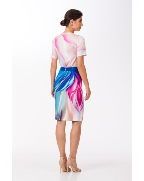 Bluza cu maneca scurta imprimata multicolor SS24 - Img 4