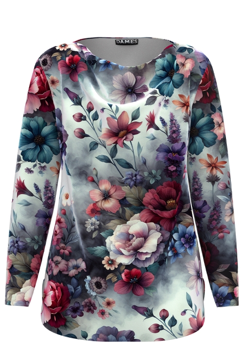 Bluza din catifea cu imprimeu Toamna Blanda