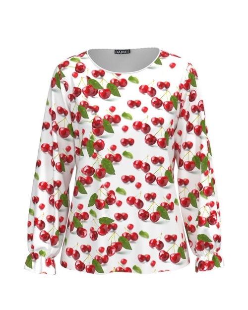 Bluza imprimata cu model cirese CMD3857