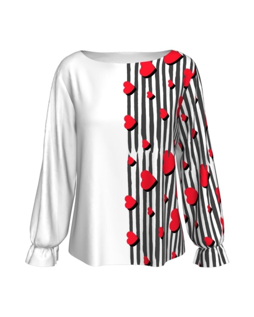 Bluza imprimata digital Gift Hearts
