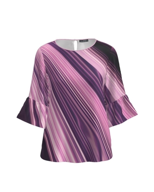 Bluza imprimata digital in nuante de mov CMD2484