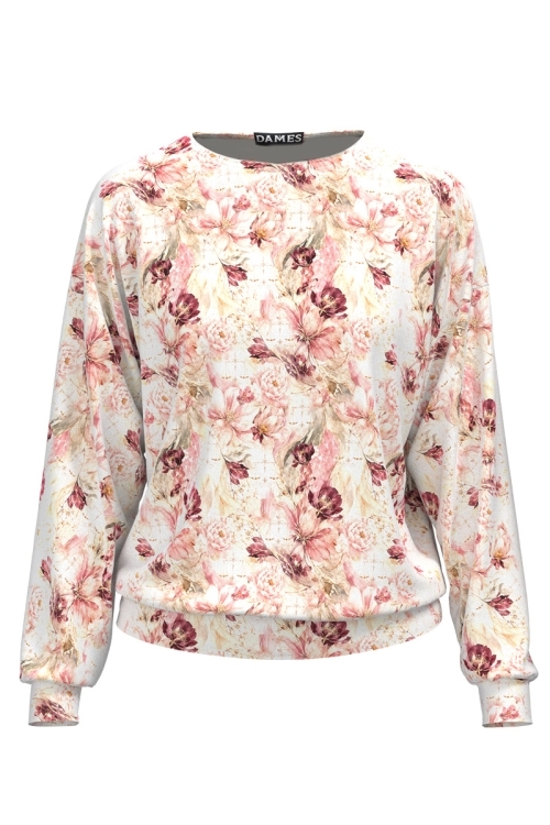 Bluza tip hanorac din catifea cu imprimeu Toamna de Rubin