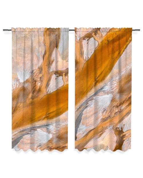Draperie din satin imprimata cu model abstract marmorat CMD1880 - Img 2