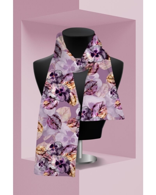 Esarfa subtire imprimata cu model Floral CMD3899