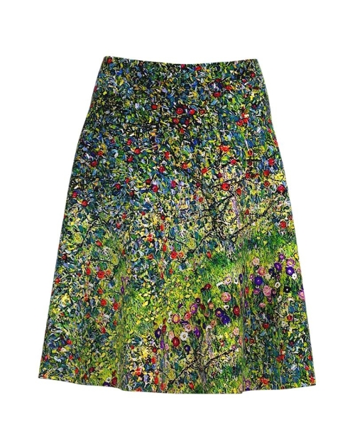 Fusta clos imprimata cu model floral CMD861