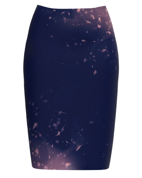 Fusta conica bleumarin imprimata digital CMD3003