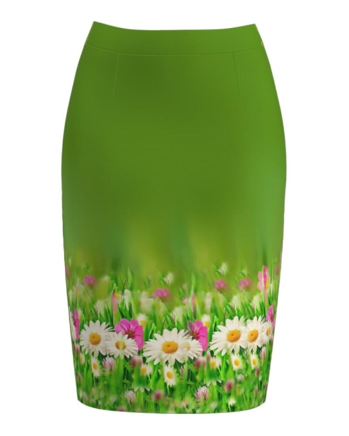 Fusta conica imprimata cu model floral CMD782