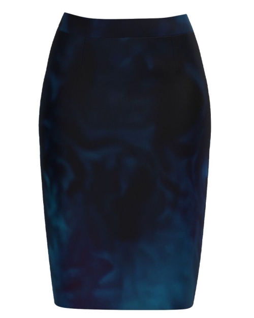 Fusta conica imprimata in nuante bleumarin CMD4838