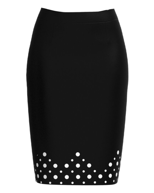 Fusta conica neagra cu imprimeu Buline CMD3045