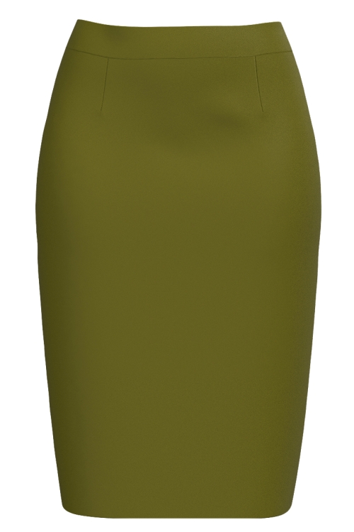 Fusta conica verde oliva