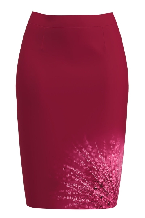 Fusta conica Viva Magenta imprimata Picaturi de roua CMD3865 - Img 2