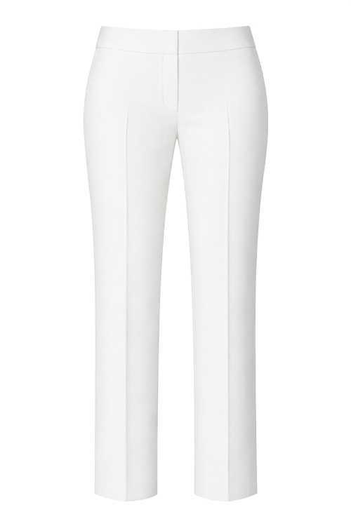 Pantaloni premium drepti albi eleganti
