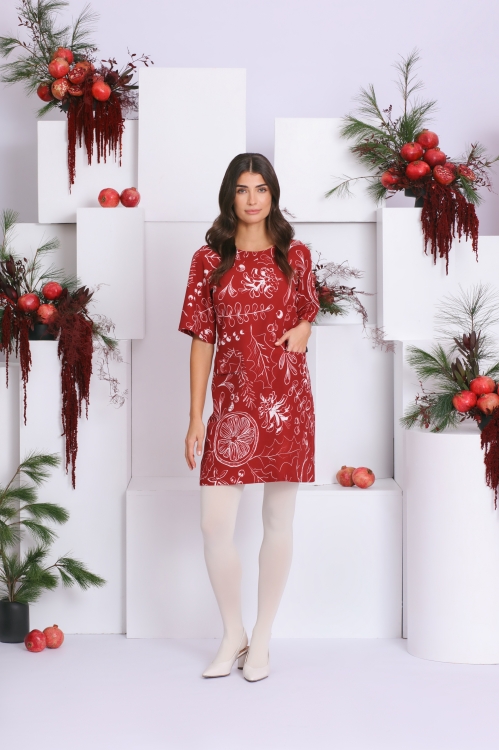 Rochie casual cu guler barcuta AW24 - Img 1