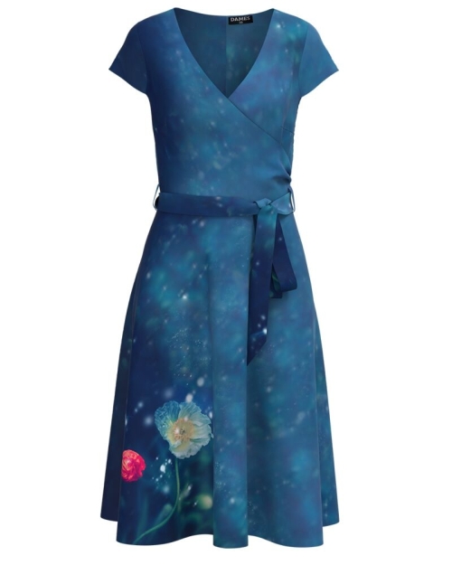 Rochie casual de vara cu maneca scurta si imprimeu floral CMD2474 - Img 1