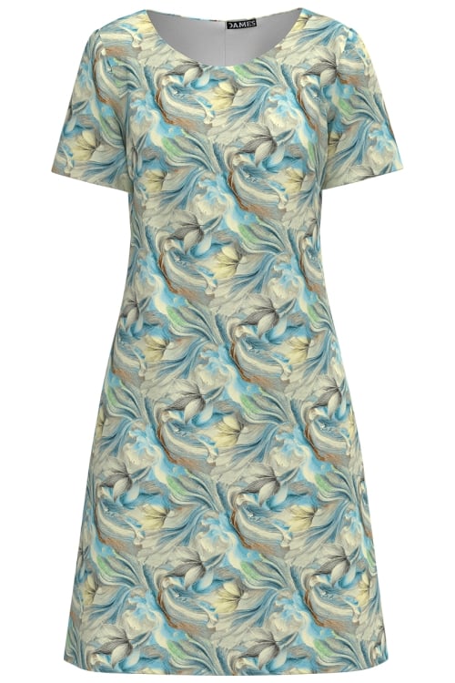 Rochie casual imprimata Dansul valurilor