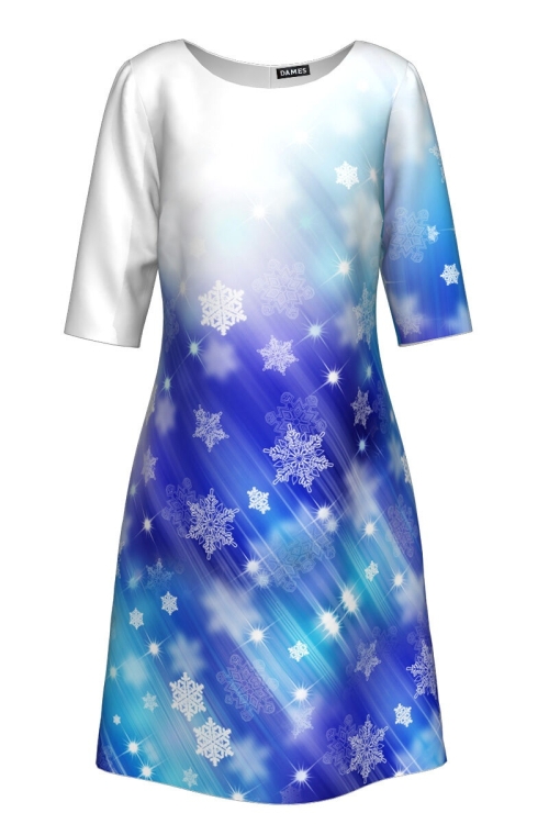 Rochie casual imprimata Fulgi de zapada CMD308 - Img 2