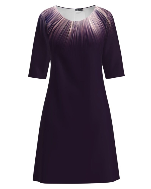 Rochie casual mov imprimata digital CMD1151 - Img 1