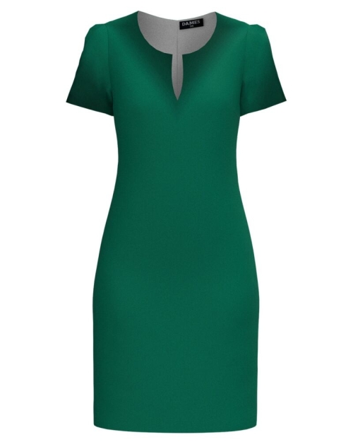 Rochie casual verde cu decolteu lacrima imprimat in degrade SS24