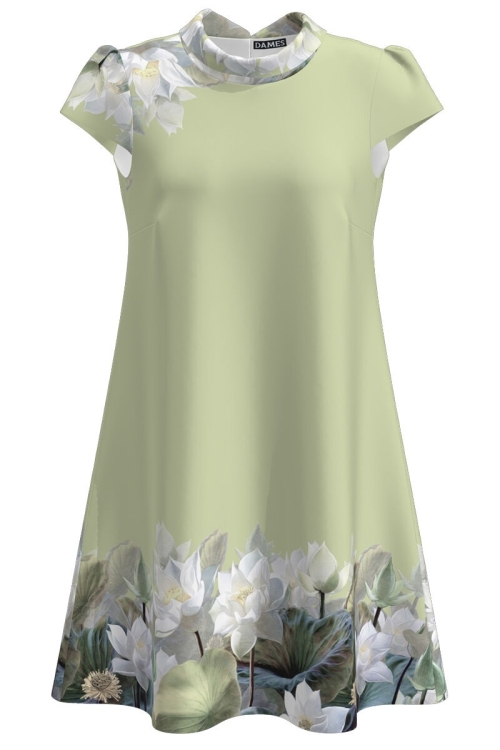 Rochie casual vernil imprimata cu model Floral CMD2464 - Img 2