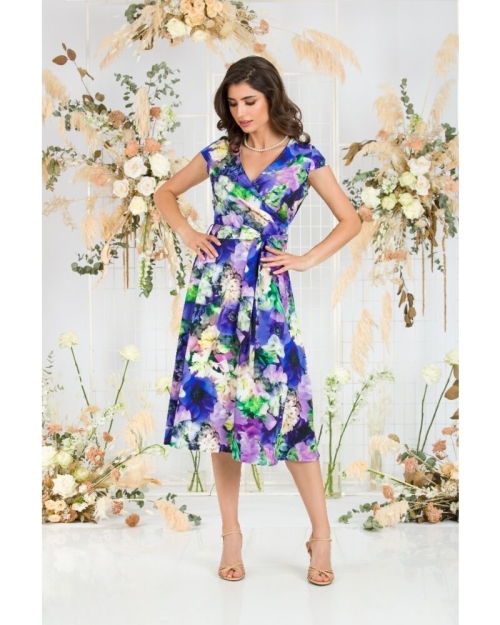 Rochie clos eleganta de vara imprimata Anemone CMD92 - Img 5