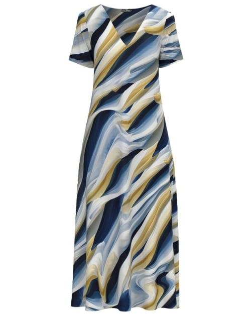 Rochie de vara lunga cu buzunare imprimata multicolor SS24 - Img 1