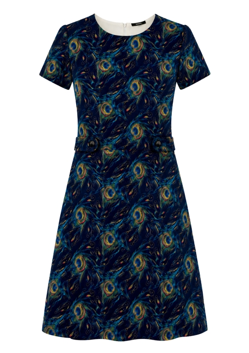 Rochie din crepe cu cordon reglabil Pene Imperiale