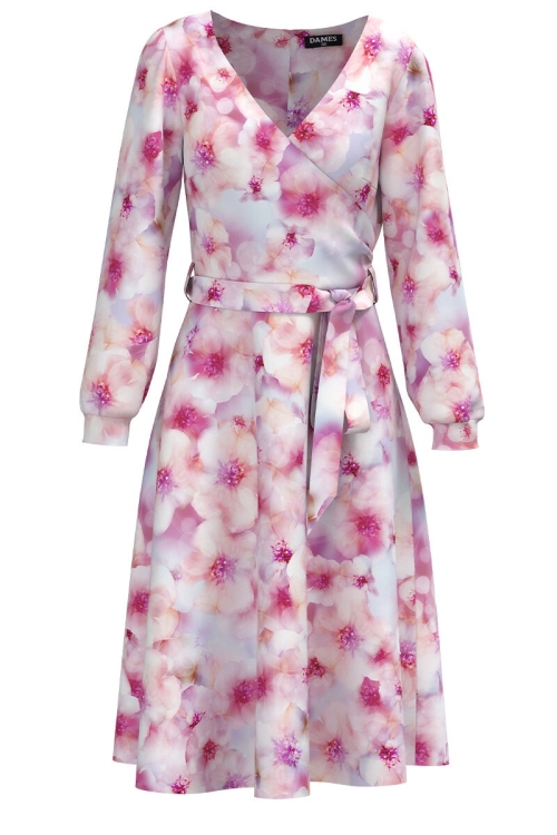 Rochie eleganta imprimata cu model floral CMD3841