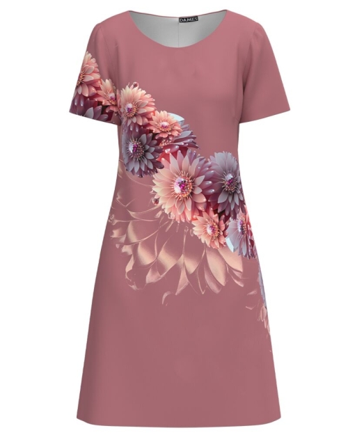 Rochie evazata imprimata cu model floral CMD4433