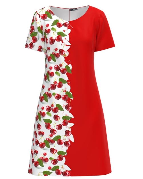Rochie evazata in doua culori imprimata digital Cirese CMD991 - Img 1