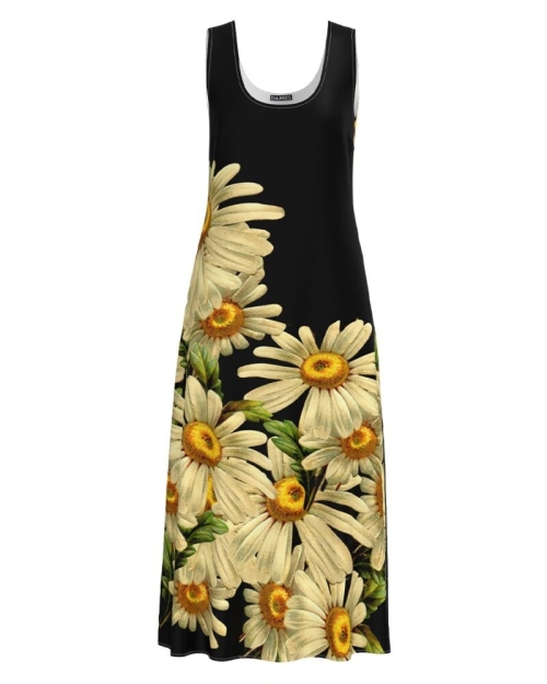 Rochie lunga casual de vara cu buzunare imprimata Margarete CMD4294