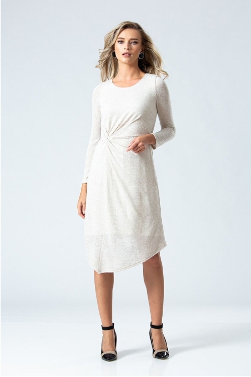 Rochie office PREMIUM cu plii in talie DP074 - Img 7