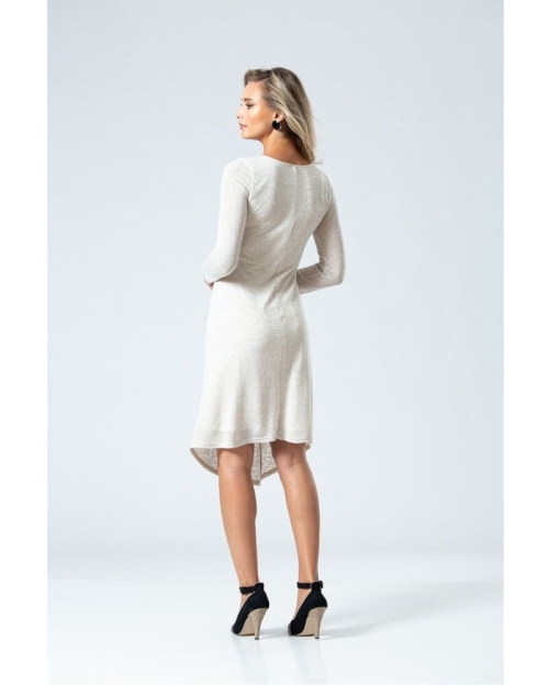 Rochie office PREMIUM cu plii in talie DP074 - Img 6