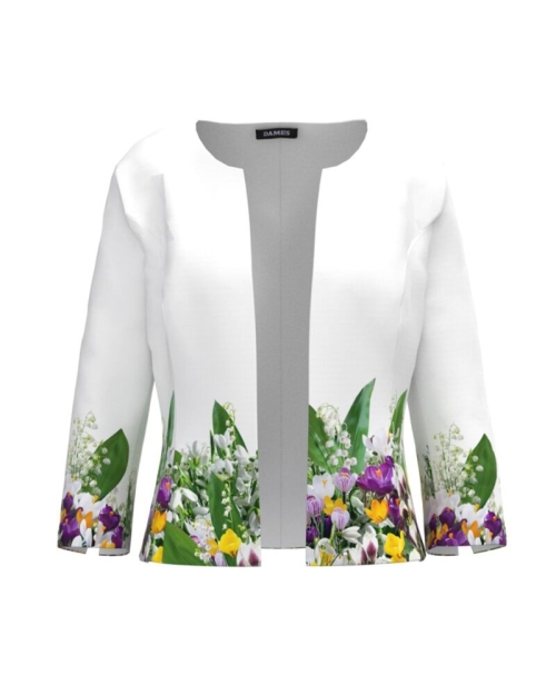 Sacou cambrat imprimat cu model floral Branduse CMD961