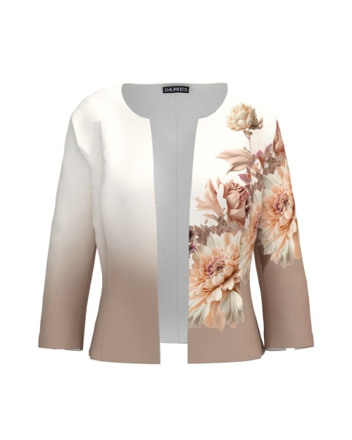 Sacou cambrat imprimat cu model Floral CMD4620
