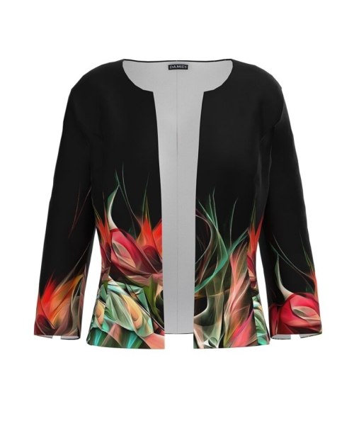 Sacou cambrat imprimat Multicolor CMD593