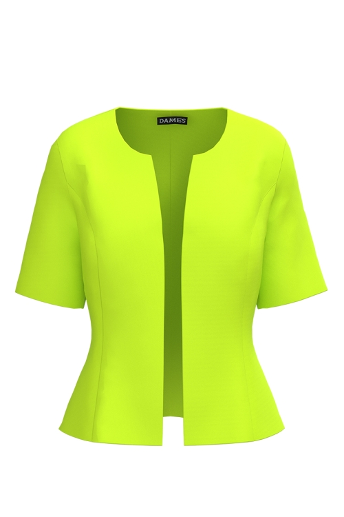 Sacou galben neon de vara cu maneca scurta