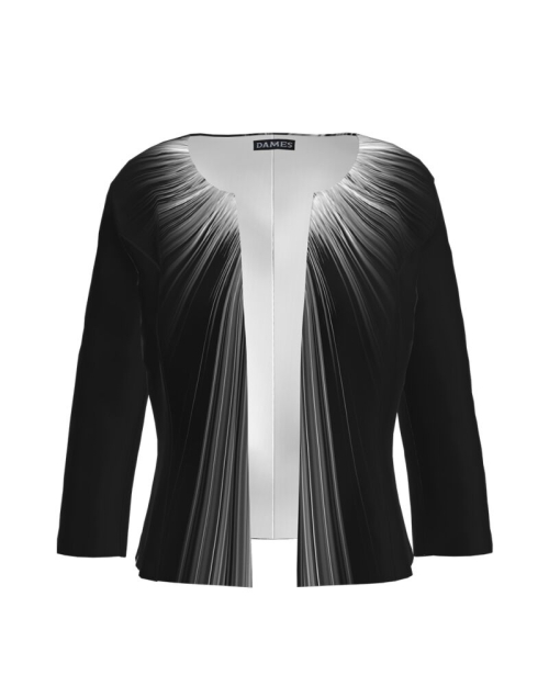 Sacou negru cambrat imprimat digital CMD1254