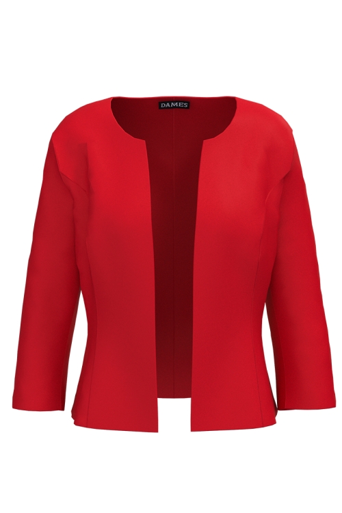 Sacou rosu elegant cambrat