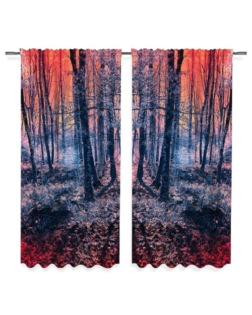 Draperie din satin imprimata cu model Forest CMD1881 - Img 2