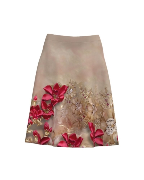 Fusta clos imprimata cu model floral CMD636 - Img 1