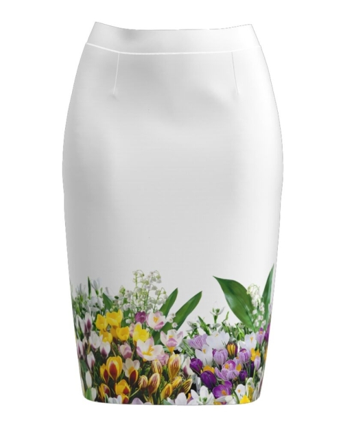 Fusta conica imprimata cu model floral Branduse CMD962