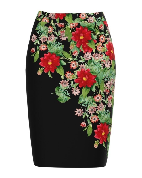 Fusta conica imprimata cu model floral CMD584 - Img 1