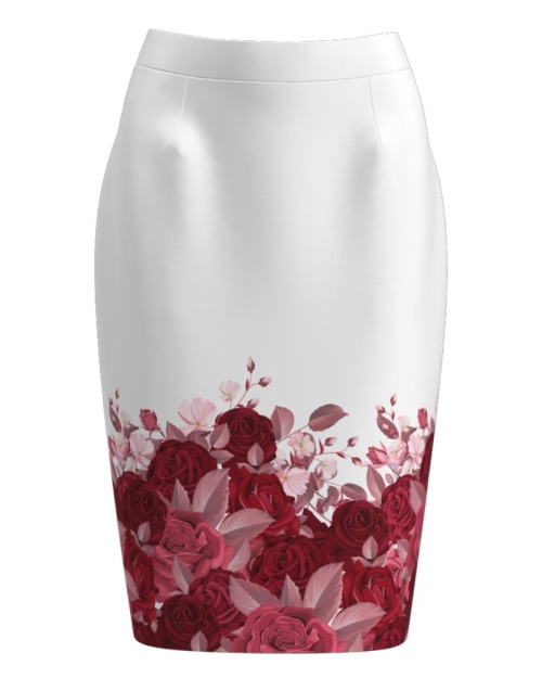 Fusta conica imprimata cu model floral CMD874