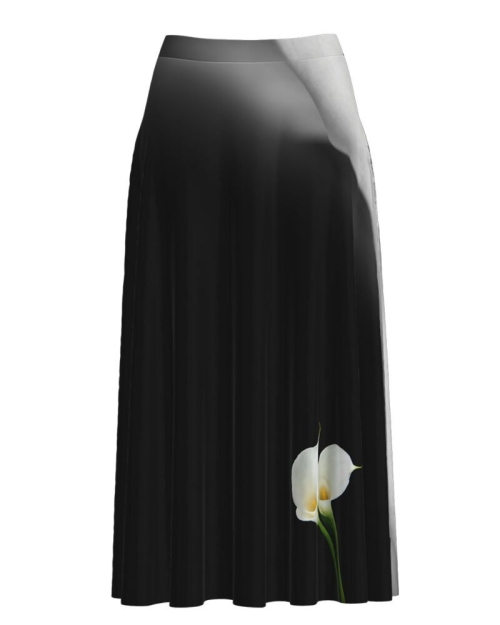 Fusta neagra lunga cu imprimeu Cale CMD1556