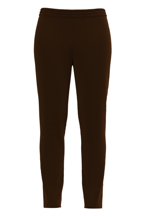 Pantaloni maro din catifea cu buzunare