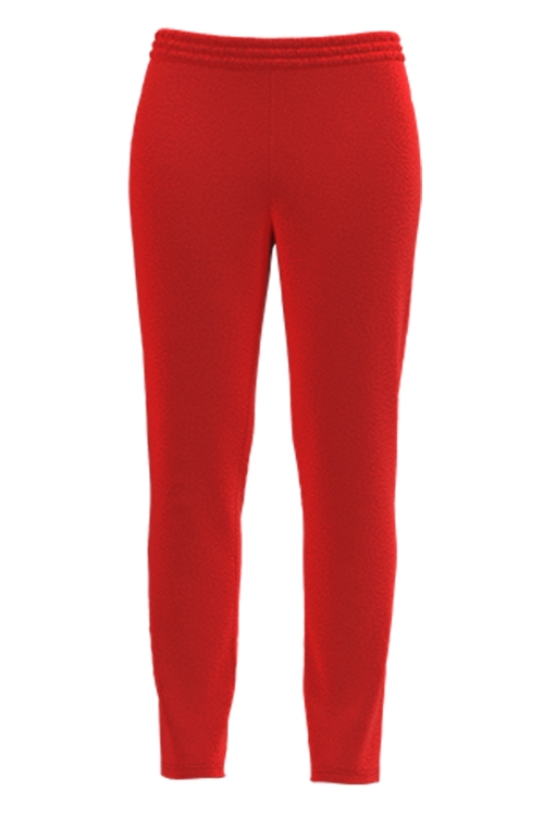 Pantaloni rosii din catifea cu buzunare