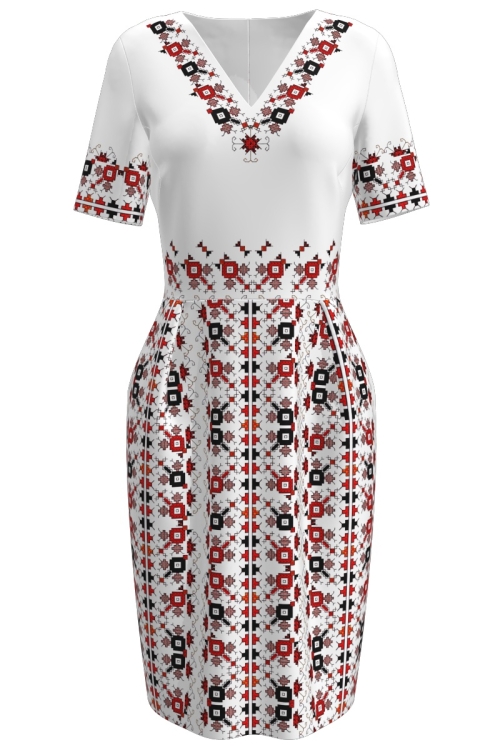 Rochie casual cu imprimeu traditional CIO105 - Img 2