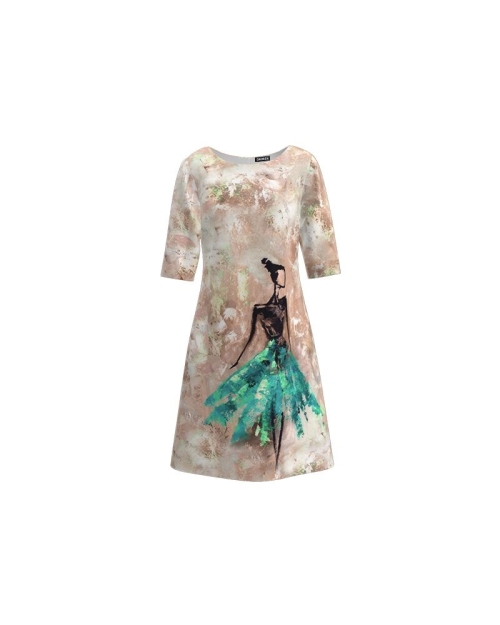 Rochie casual cu maneca imprimata digital Fashion CMD215 - Img 6