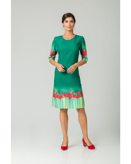 Rochie casual cu maneca imprimata digital floral MACI CMD200 - Img 5